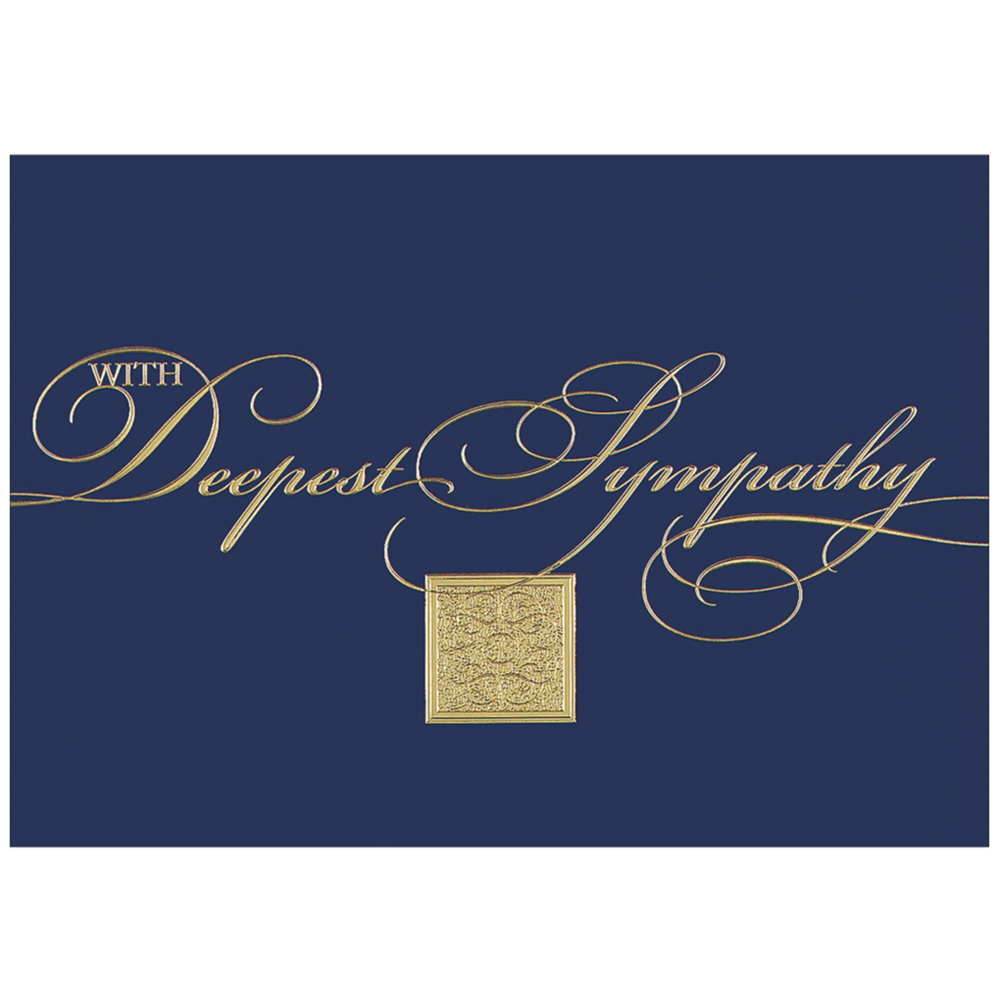 JAM Paper 5.625" x 7.875" With Deepest Sympathy Cards & Envelopes, 25ct.